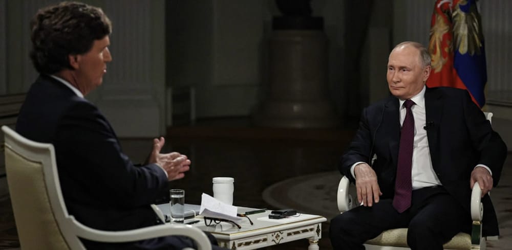 Tucker Carlson’s Putin interview gave Russian leader a platform to boost his own cause – and that of Donald Trump post image