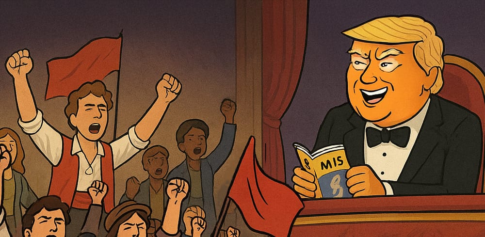 Trump: Watching ‘Les Mis’ while crushing the protests post image