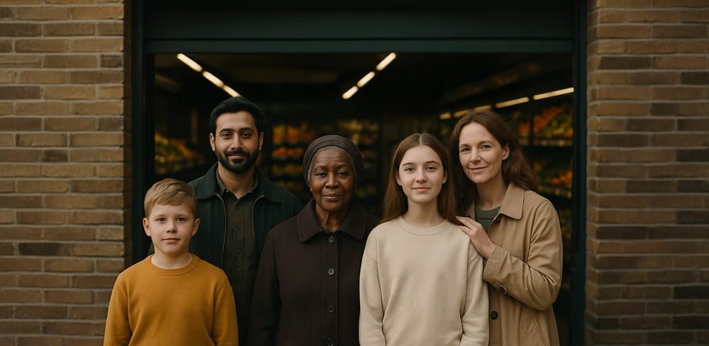 Might an ad with many kinda faces be meant for more people to spend? post image