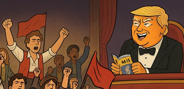 Trump: Watching ‘Les Mis’ while crushing the protests